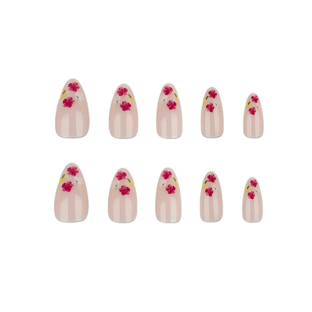 Artificial nails with floral accents Bowlift
