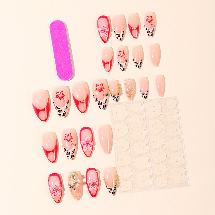 Elegant 3D Floral and Animal Print Nail Art Extensions Bowlift