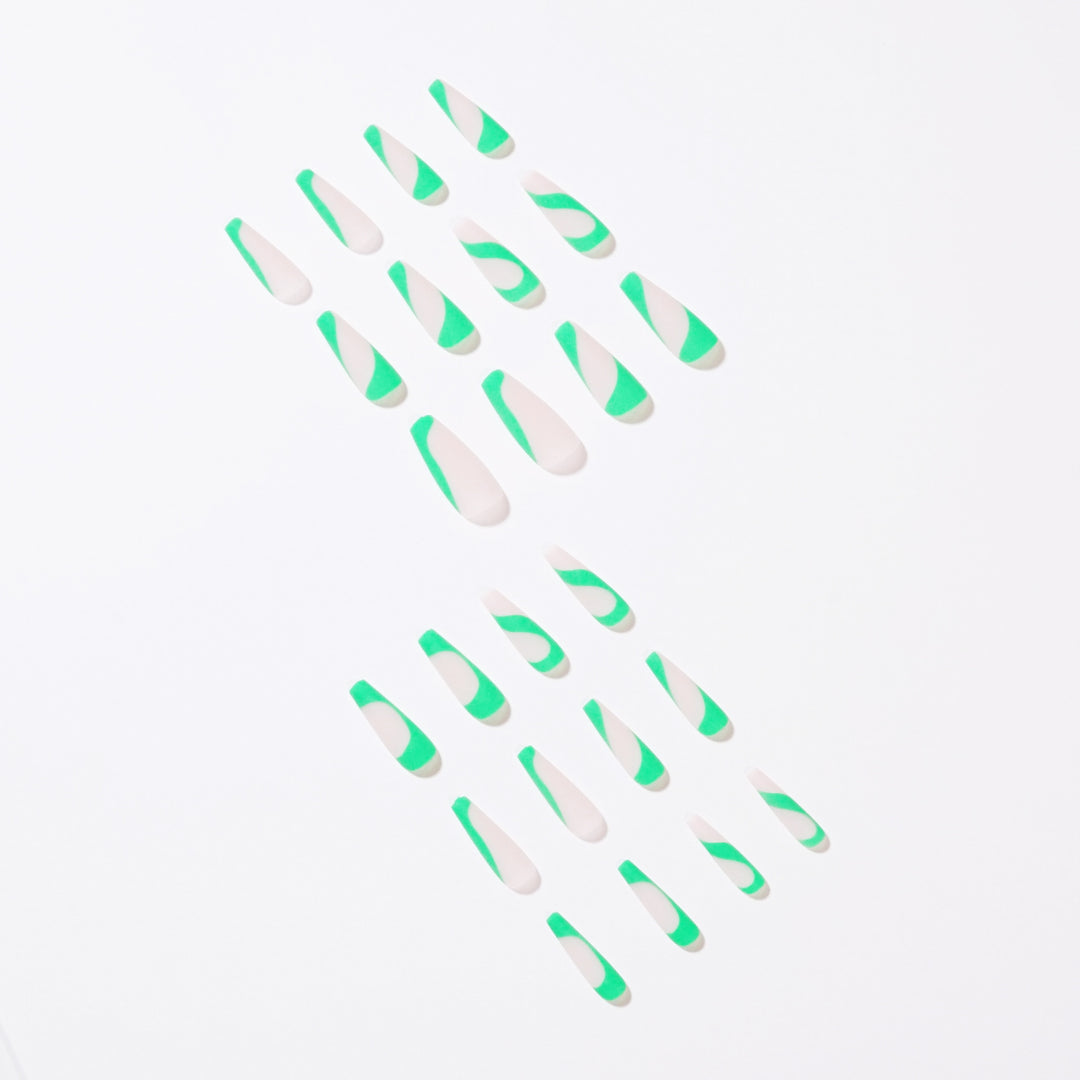 Artful nail art with modern French tip and colorful accents Bowlift