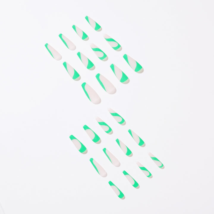Artful nail art with modern French tip and colorful accents Bowlift