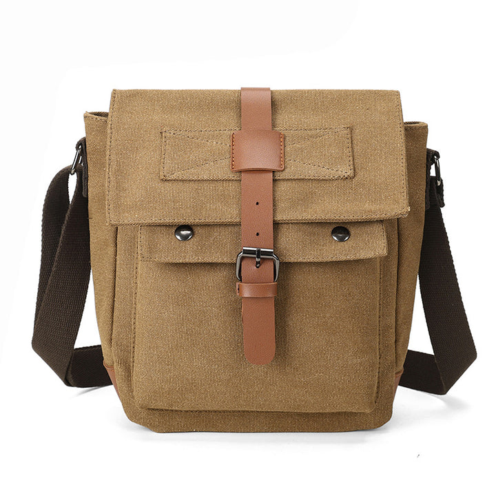 Vintage-Inspired Canvas Messenger Bag Bowlift