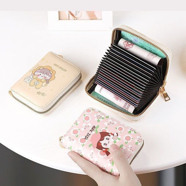 Cute Cartoon Character Zip Wallet Bowlift