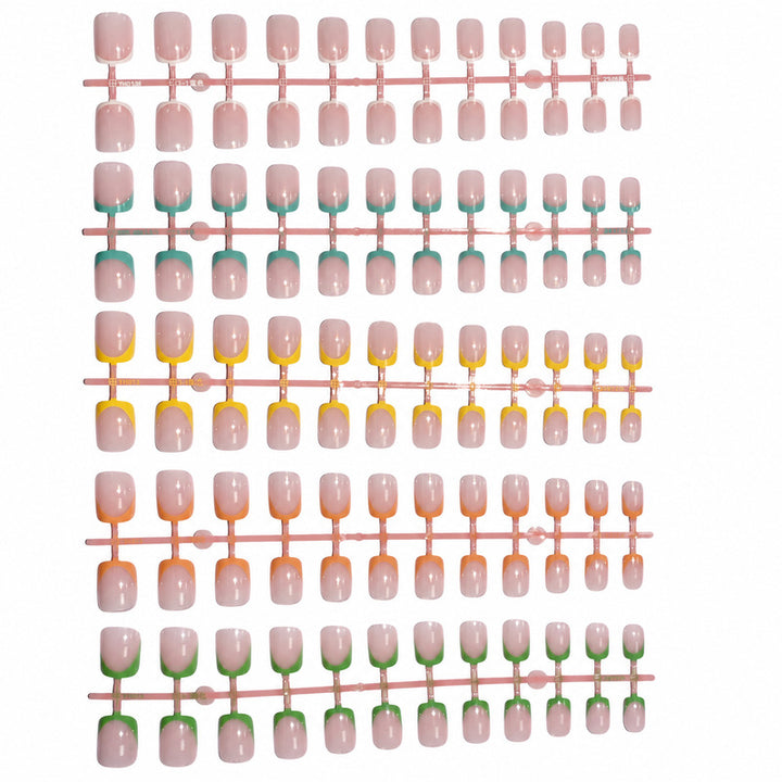 Acrylic nail set with colorful gradients Bowlift