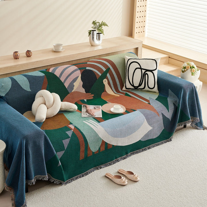 Artistic Geometric Design Throw Blanket