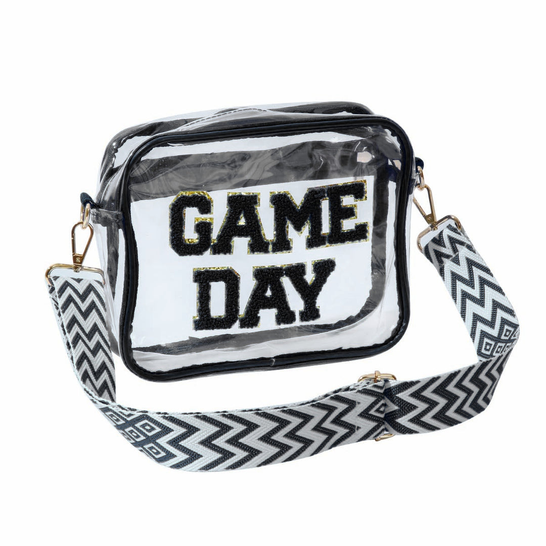 Transparent crossbody bag with stylish Game Day print Bowlift