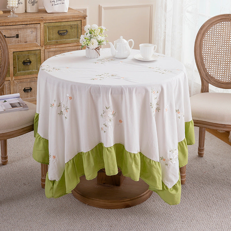 Floral Embroidered Table Cover