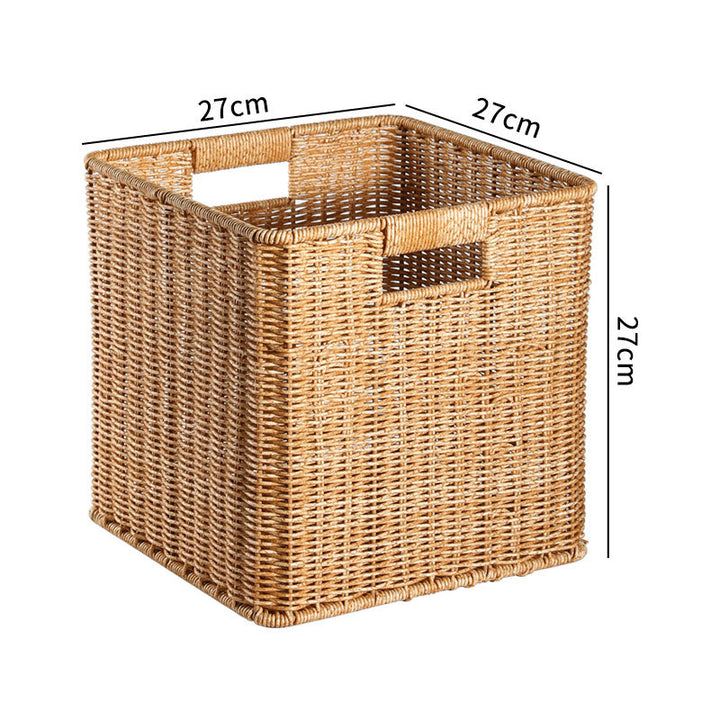 Handcrafted Rectangular Wicker Storage Bin Bowlift
