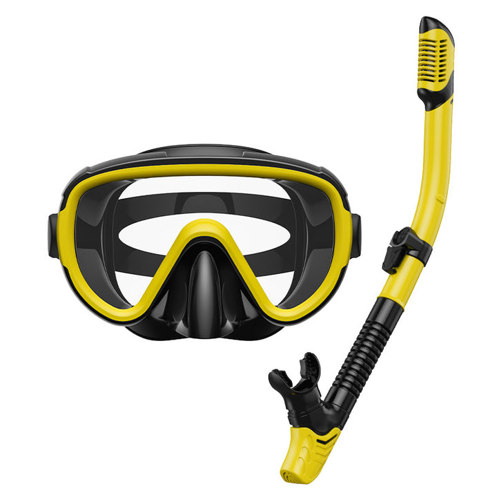 Premium dive mask with anti-fog function and flexible breathing tube Bowlift