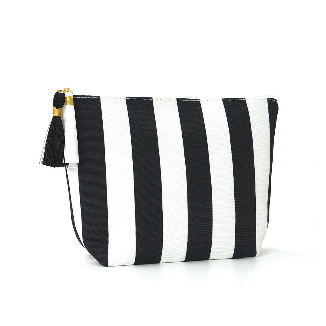 Cosmetic bag with sophisticated stripe pattern Bowlift