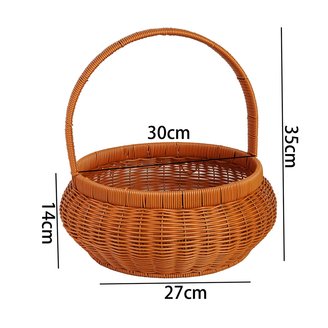 Women Handcrafted Storage Basket with Carrying Handle Bowlift