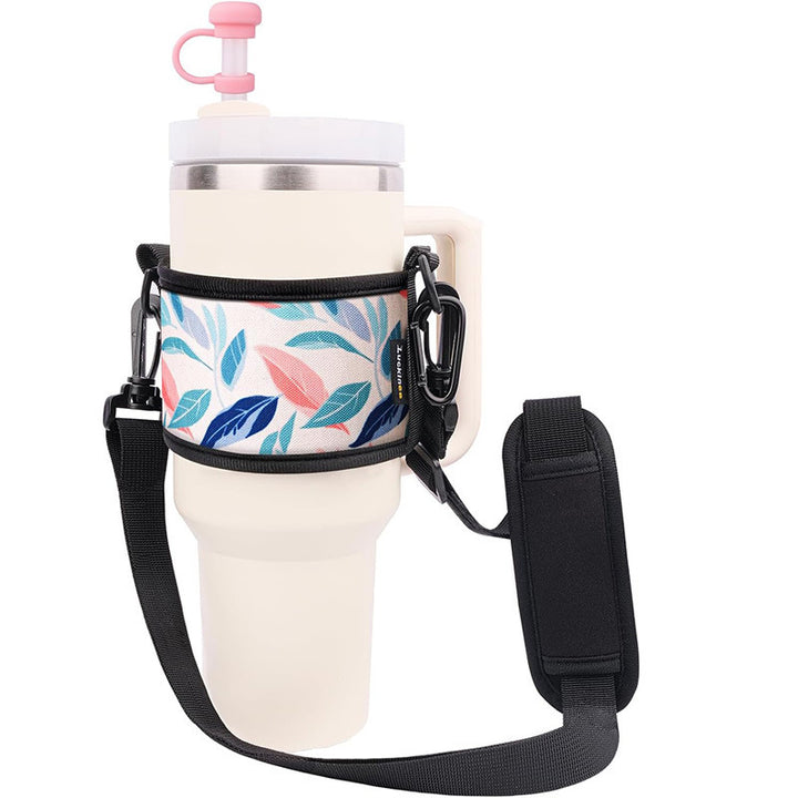 Unisex Portable Cup Holder with Shoulder Strap Bowlift