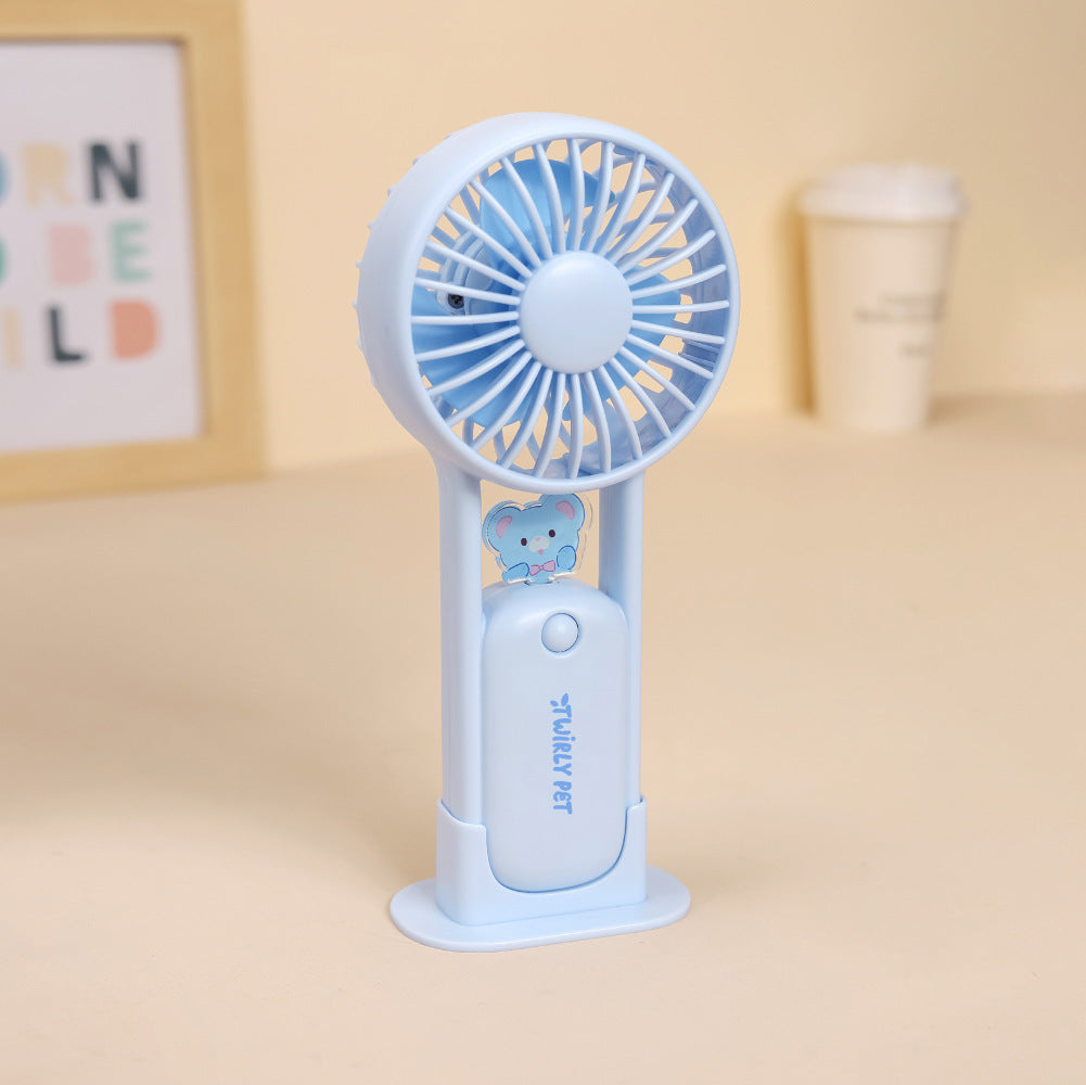 Ladies Portable Battery Hand Fan with Multifunctional Design Bowlift