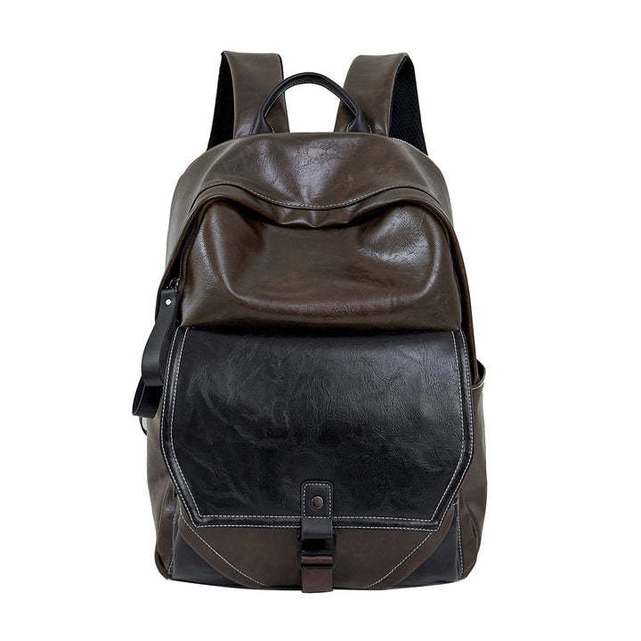 Stylish Multi-Compartment Leather Laptop Backpack Bowlift