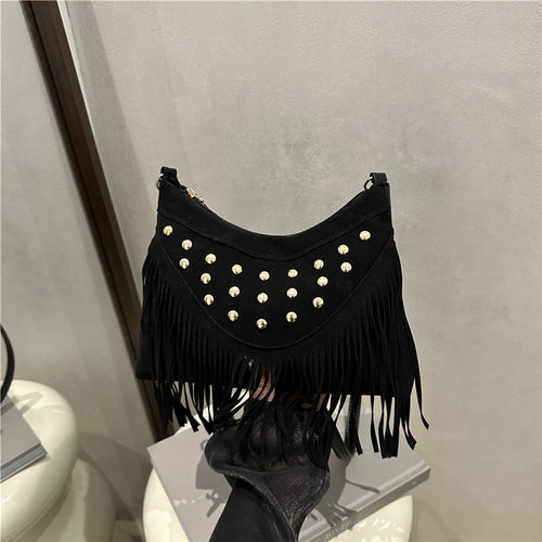Decorative Fringe Crossbody Bag Bowlift