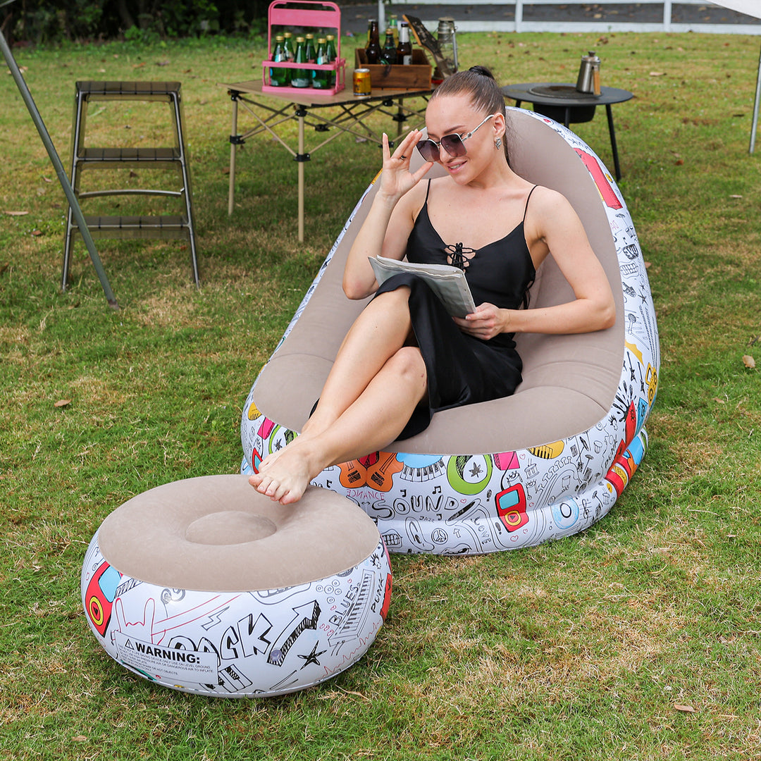 Women's Inflatable Comfort Sofa with Ergonomic Backrest Bowlift