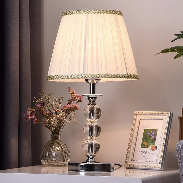 Crystal Glass Base Table Lamp