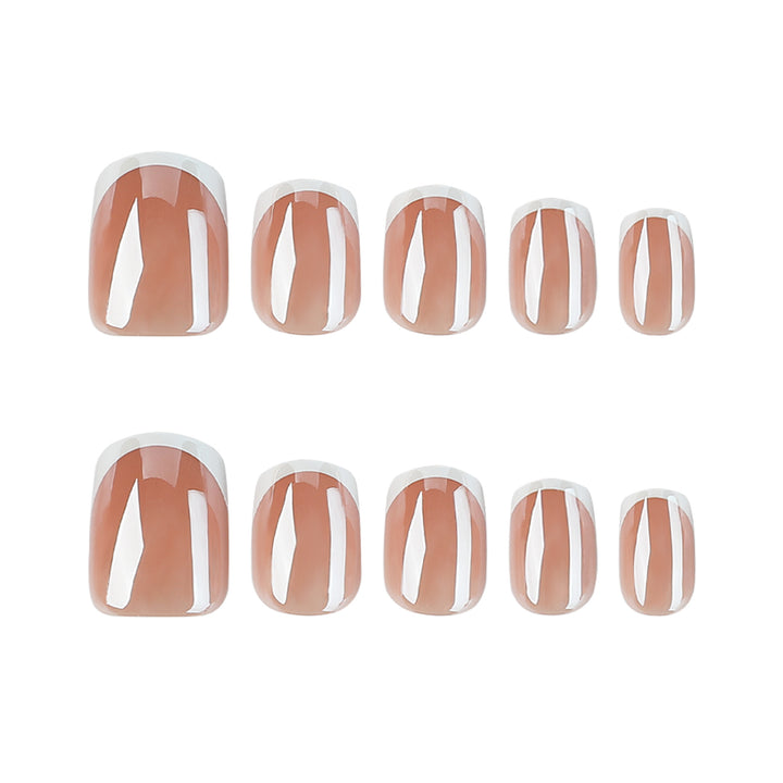 Elegant Nail Extensions with French Finish Bowlift