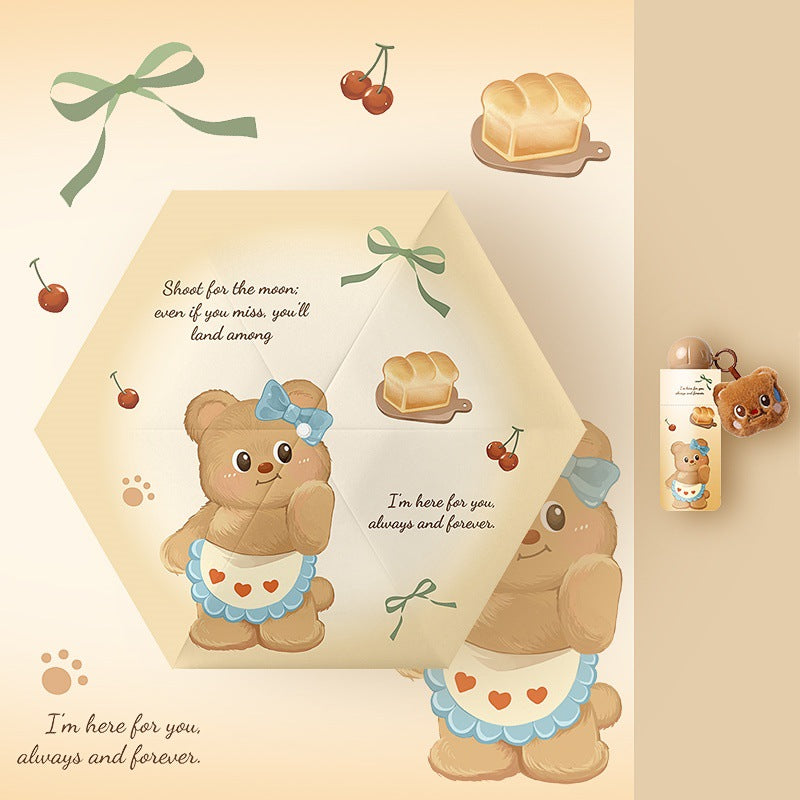 Ladies compact folding umbrella with ergonomic design Bowlift