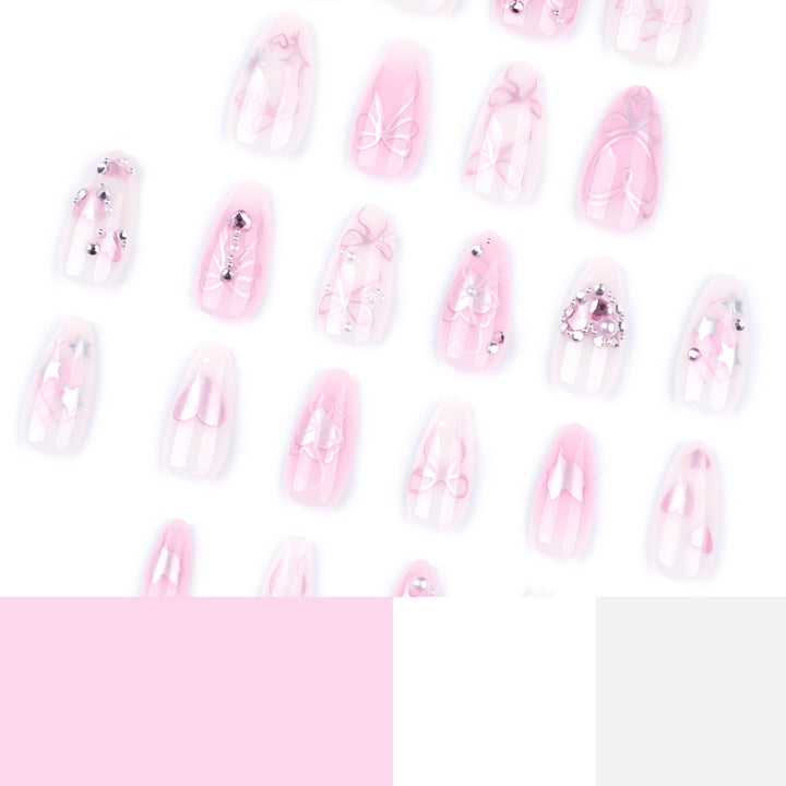 Artificial nail art with delicate jewelry design Bowlift