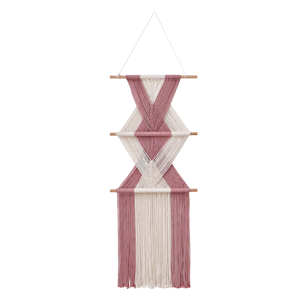 Macramé Wall Decor with Geometric Pattern Bowlift