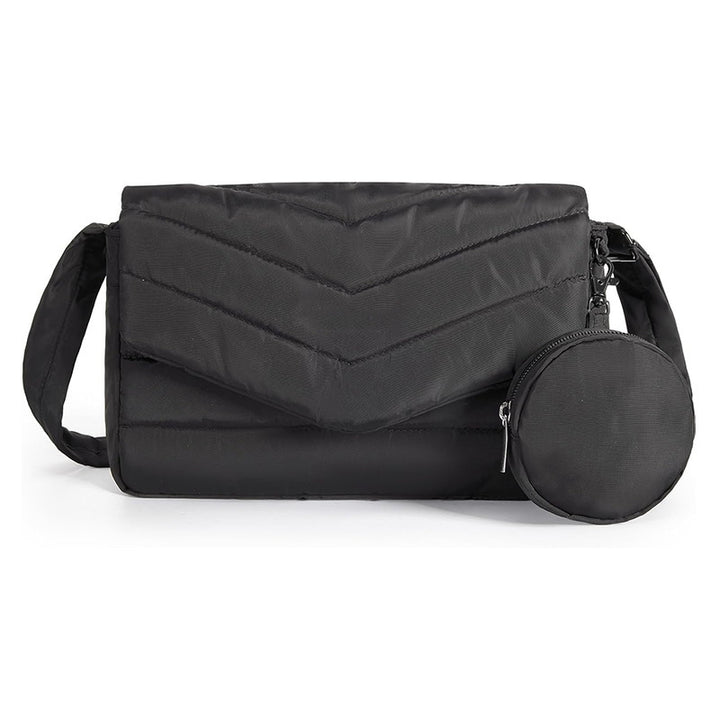 Multifunctional shoulder bag with removable cosmetic pouch Bowlift