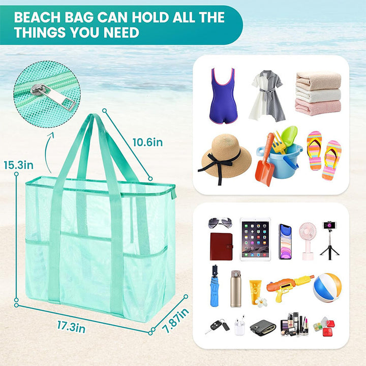 Multifunctional beach bag with practical mesh pockets Bowlift