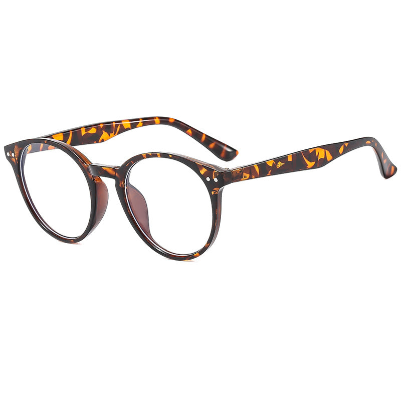 Women's fashionable round sunglasses with transparent frame and UV protection Bowlift