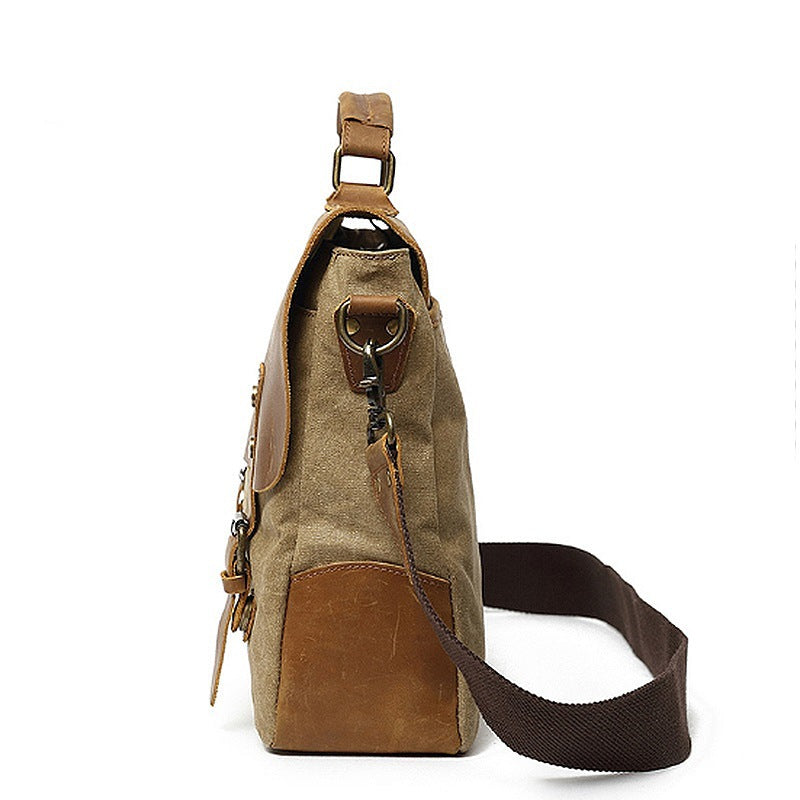 Robust Briefcase Made of Durable Canvas and Leather Bowlift
