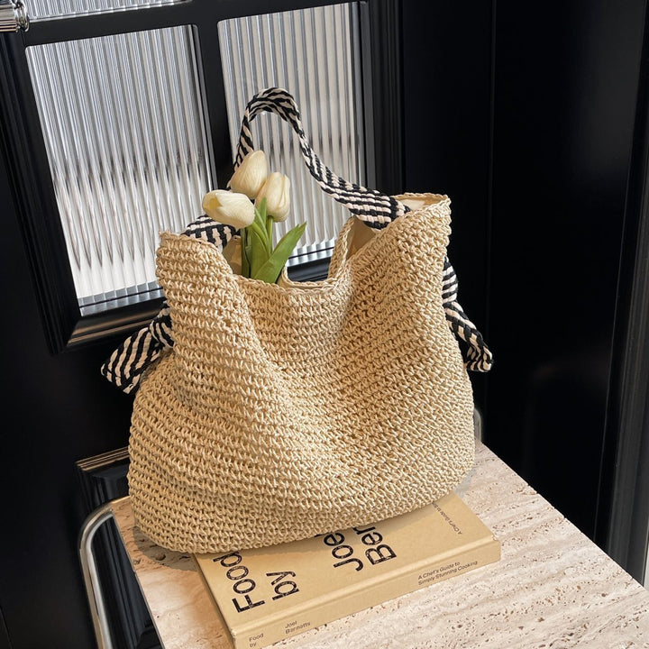Large Handwoven Basket Shopper Bowlift