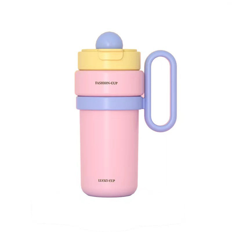 Ladies Multifunctional Insulated Bottle with Unique Lid Bowlift