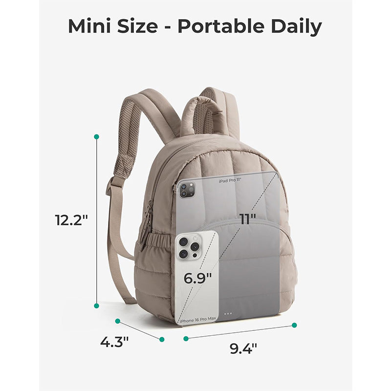Compact backpack with padded back Bowlift