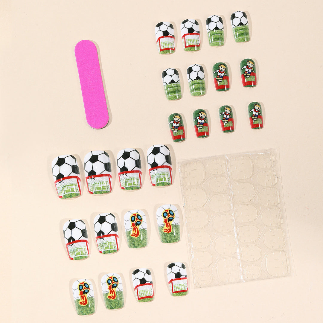 Soccer-Themed 3D Nail Art Extensions Bowlift