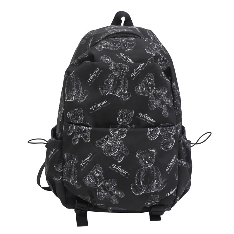 Playful Teddy Bear Print Backpack