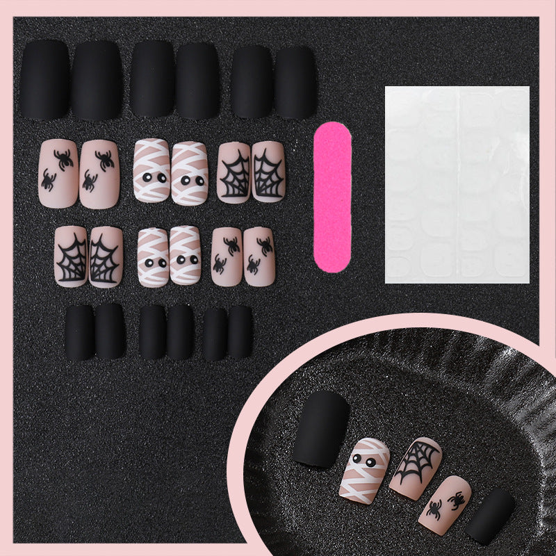 Halloween Themed Press-On Nail Art Set Bowlift