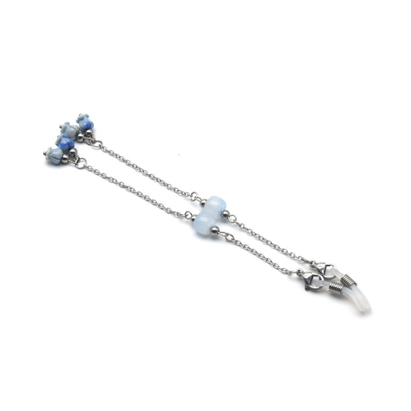 Delicate Bead-Embellished Eyewear Chain Bowlift