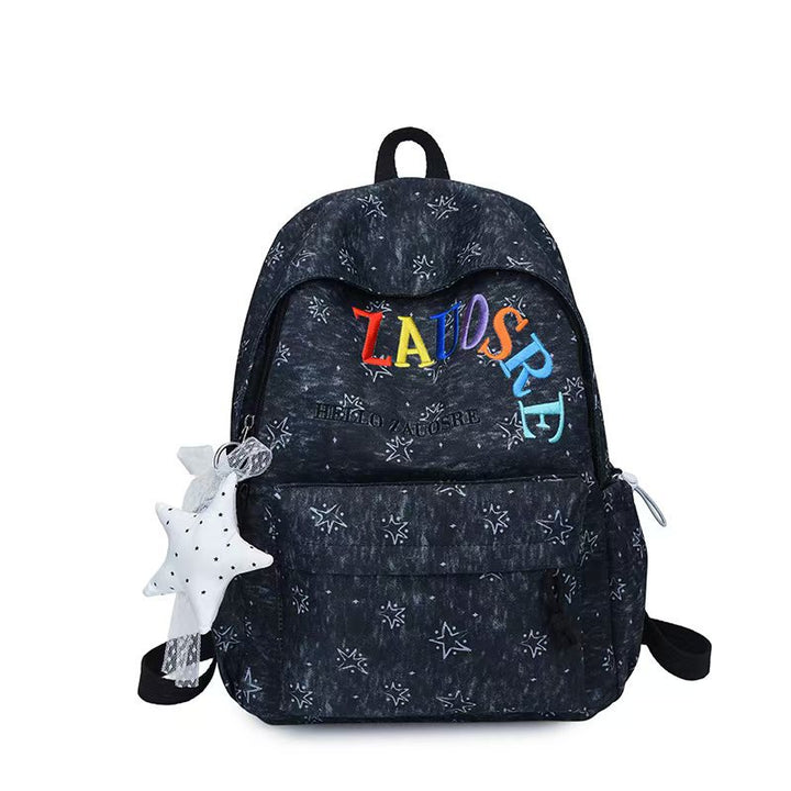 Casual Star-Patterned Backpack Bowlift