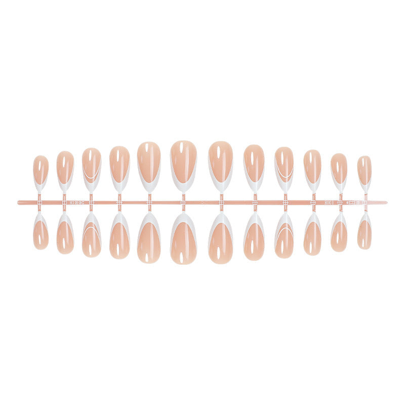 Acrylic nail set with natural look and self-adhesive tips Bowlift