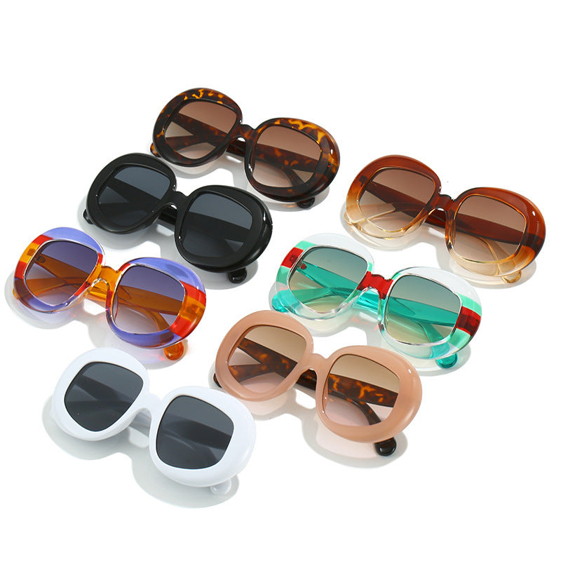 Vintage-Inspired Geometric Frame Sunglasses Bowlift