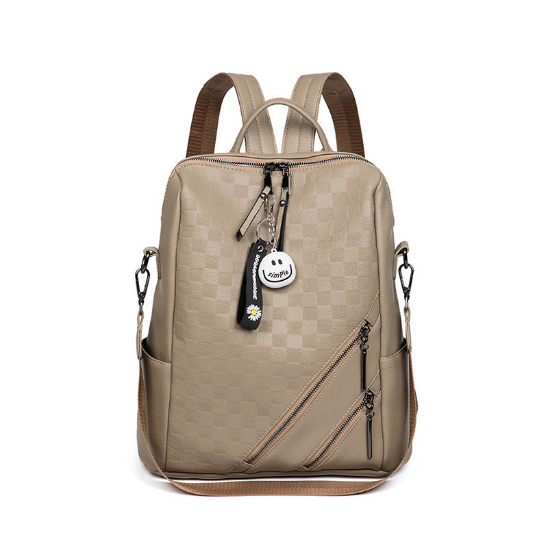 Checkered Pattern Stylish Backpack Bowlift