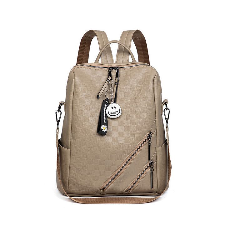 Checkered Pattern Stylish Backpack Bowlift