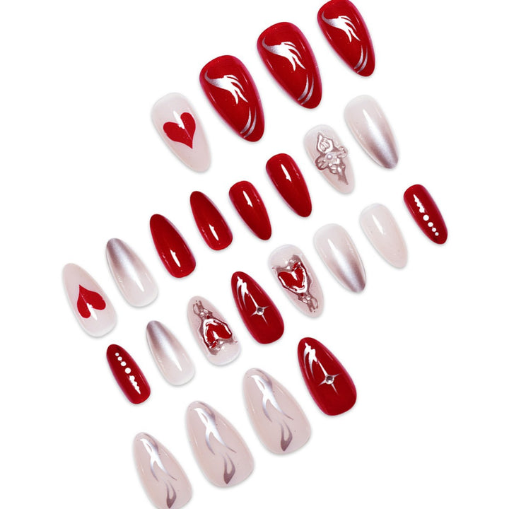 Elaborate Decorative Press-On Nail Extensions Bowlift
