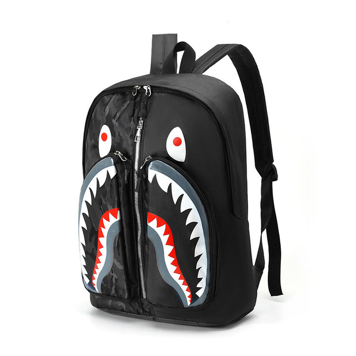Shark-Themed Cartoon Backpack