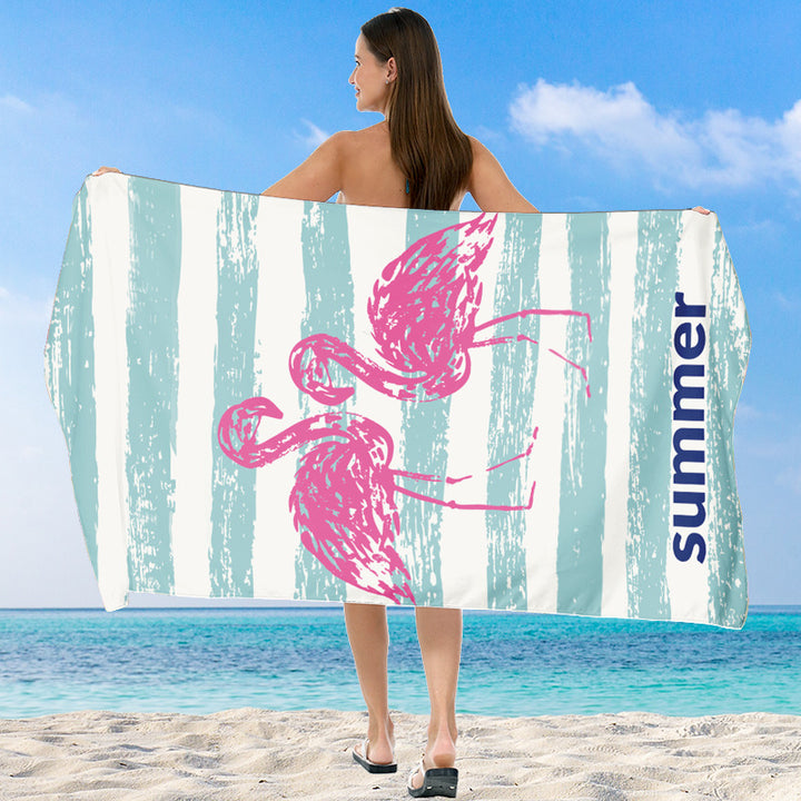 Beach towel with vibrant gradient color and stylish striped design Bowlift