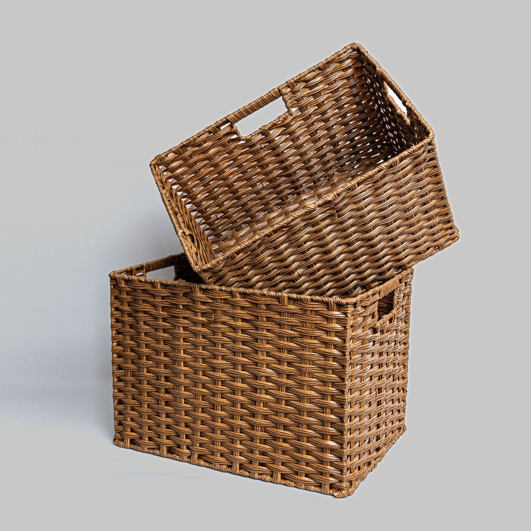 Versatile Wicker Storage Bin Bowlift