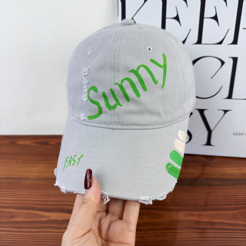 Women's Distressed Graphic Sun Cap Bowlift
