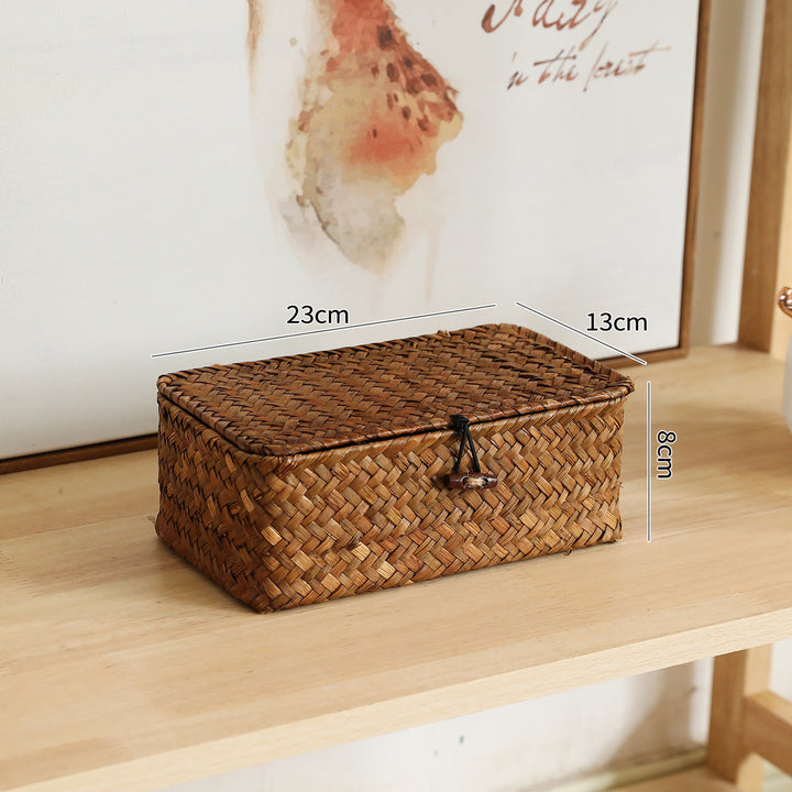 Handcrafted Oval Woven Storage Box Bowlift