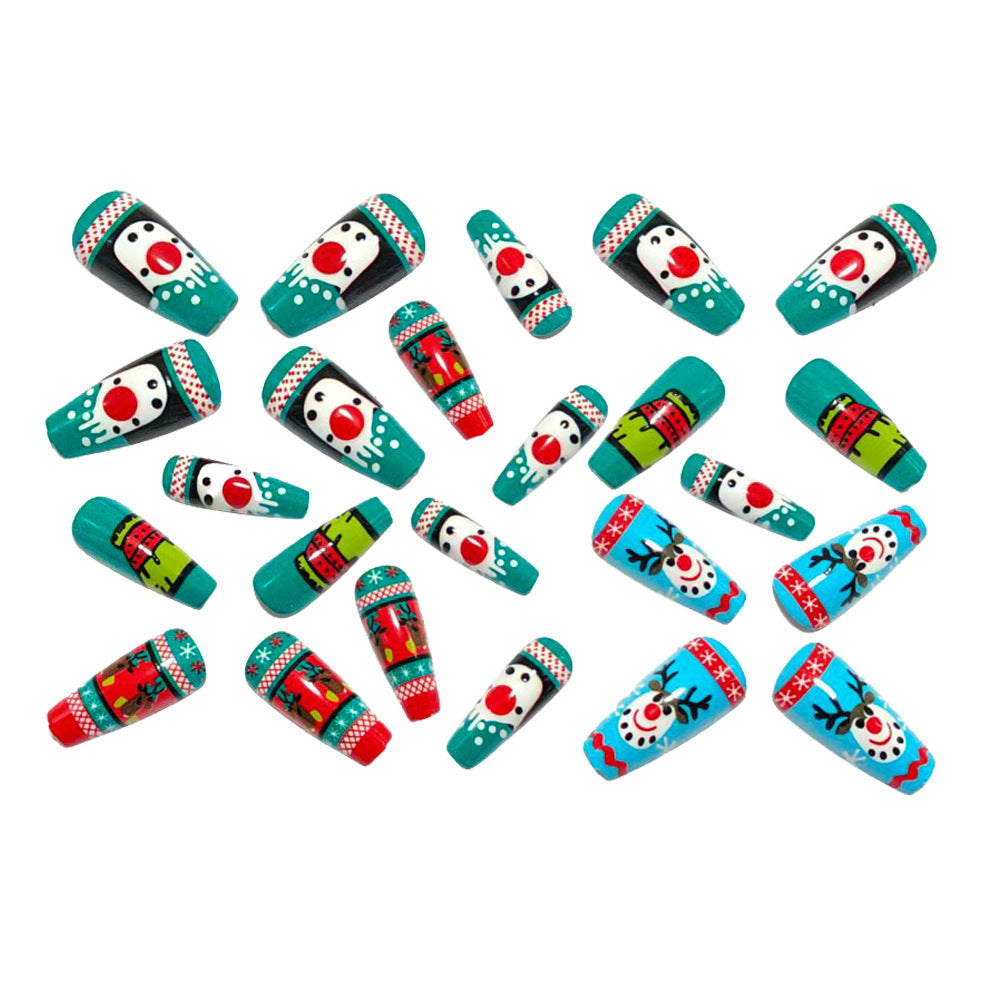 Artificial nails with festive Christmas design Bowlift
