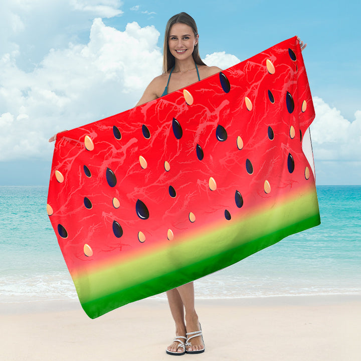 Large beach towel with tropical palm pattern Bowlift