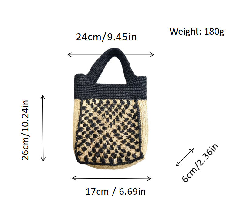 Handmade basket bag with traditional weaving pattern Bowlift