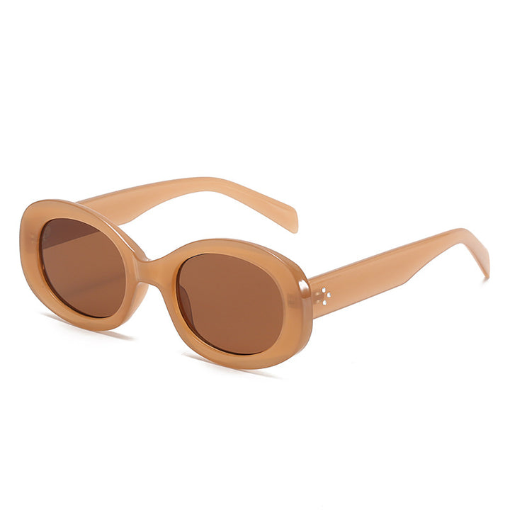 Vintage-Style Oval Frame Sunglasses Bowlift